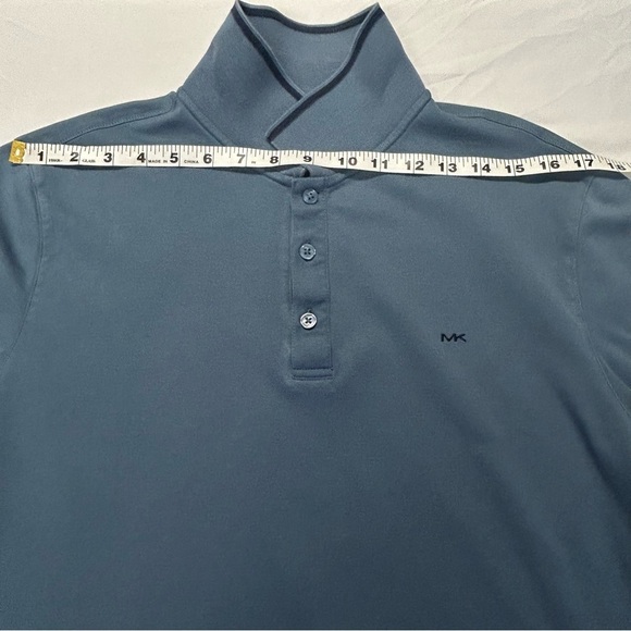 Michael Kors Polo Shirt Mens Size L Short Sleeve Logo Preppy Classic Blue - Picture 5 of 10